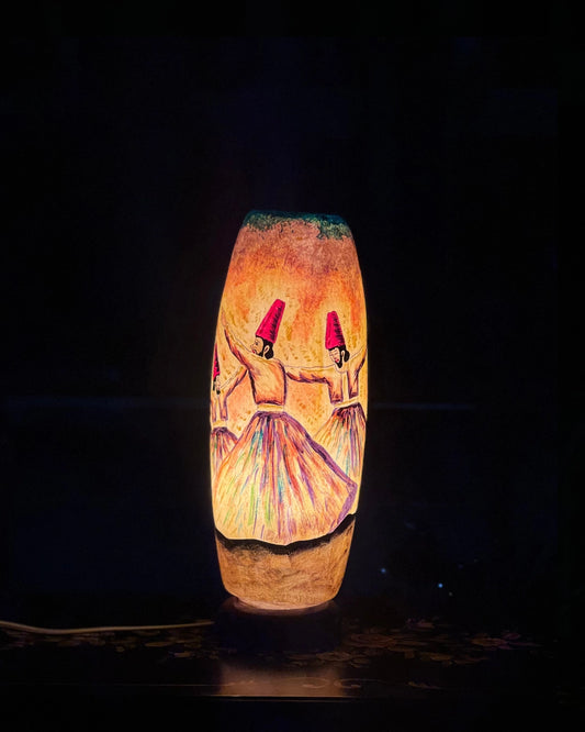 Table Lamp Bottle Shape Darwaish Dark