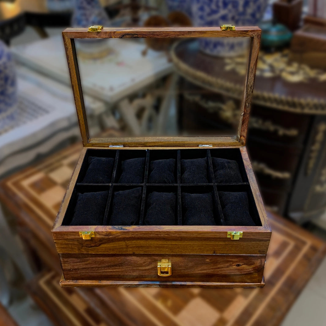 Multi-Functional Organizer with Drawer for Watches, Sunglasses, Cufflinks, Rings & Earrings