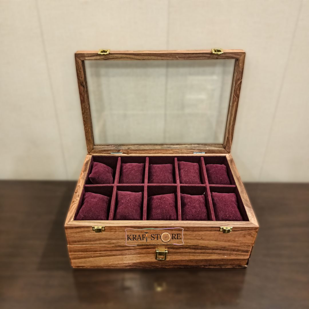 Multi-Functional Organizer with Drawer for Watches, Sunglasses, Cufflinks, Rings & Earrings