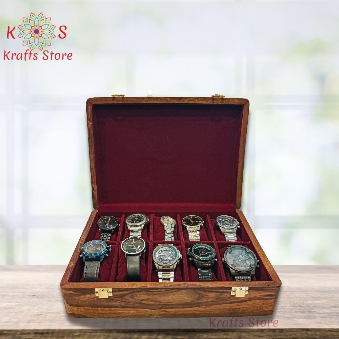 Watch box for 10 Watches (With Name Engraving)