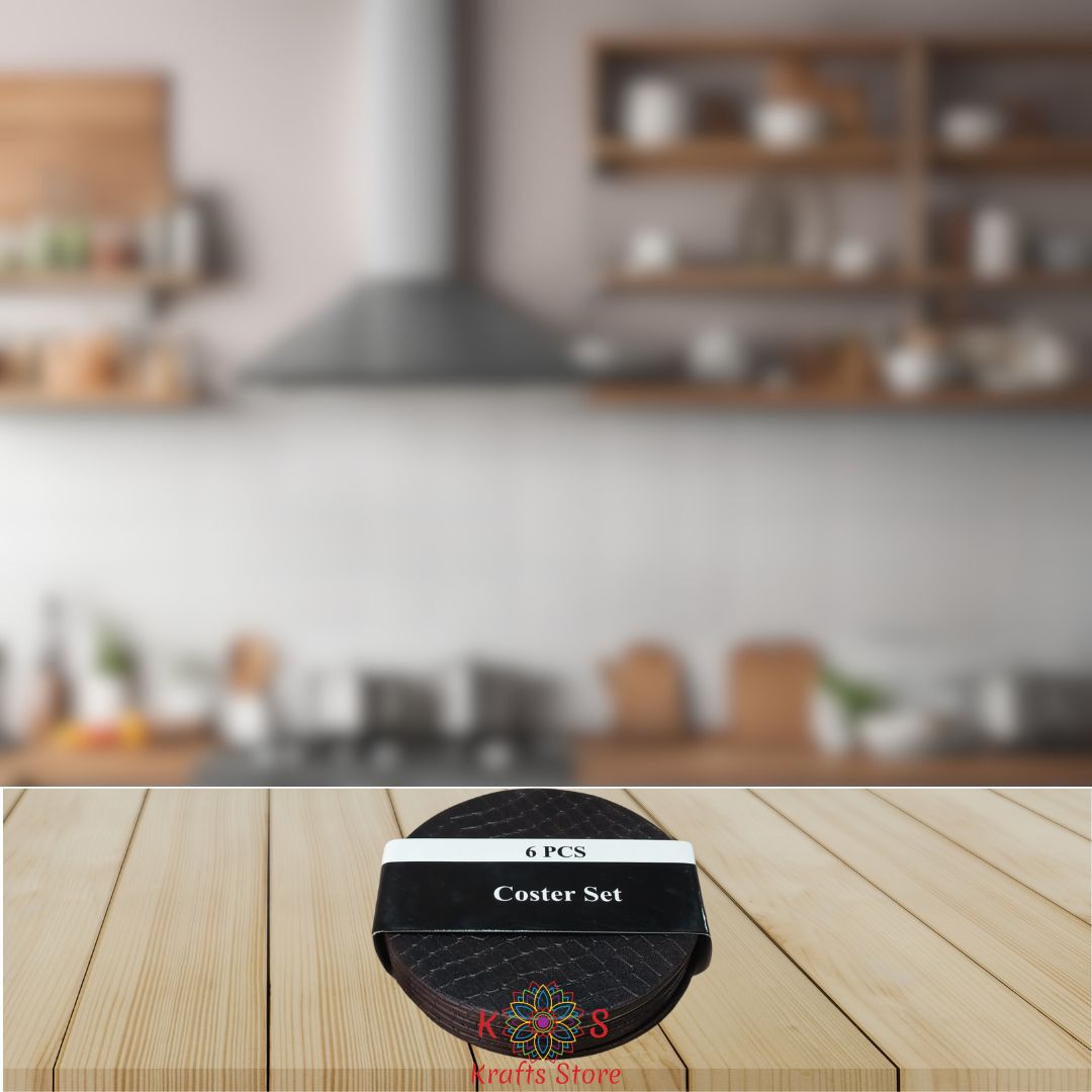 Tea Coasters - Pack of 6 ( Dark Chocolate Round )