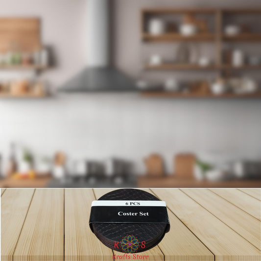 Tea Coasters - Pack of 6 ( Dark Chocolate Round )