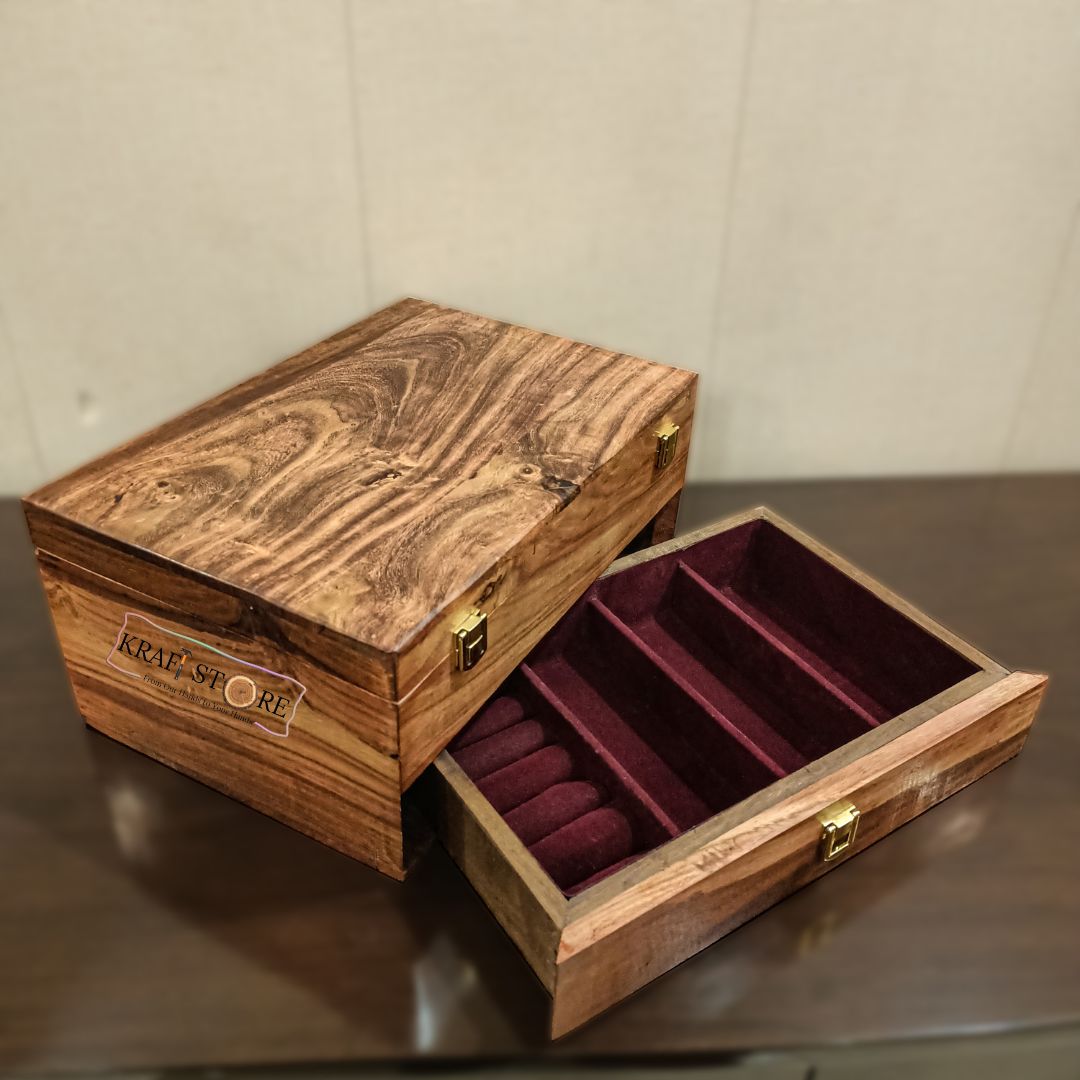 Multi-Functional Organizer with Drawer for Watches, Sunglasses, Cufflinks, Rings & Earrings