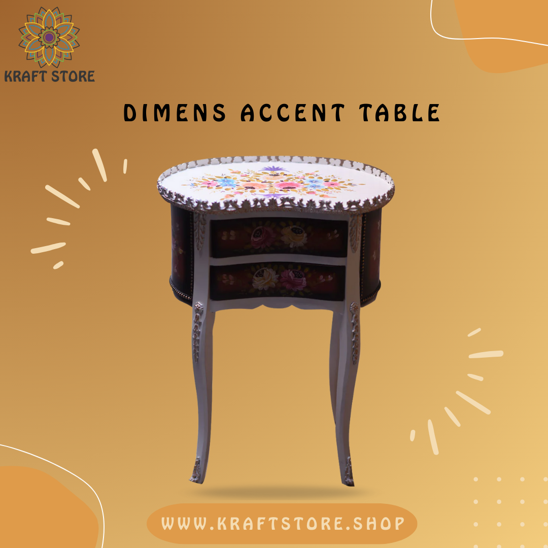 Hand Painted Furniture, Hand Painted Side Table, Hand Painted Corner Table,
Chester