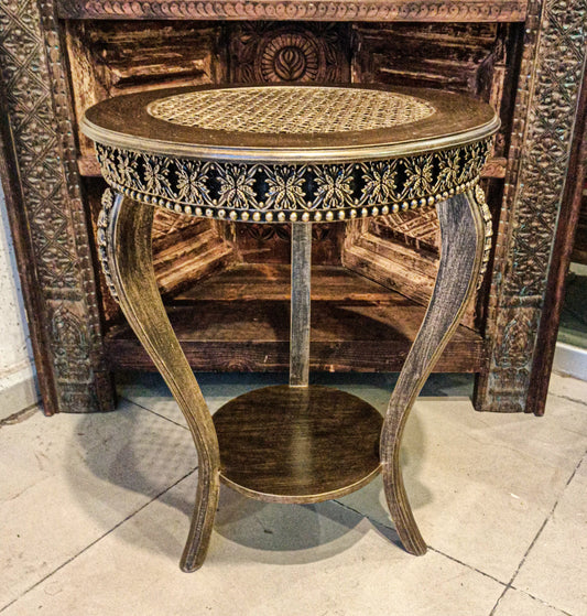 Corner / Side Table with Cane Work