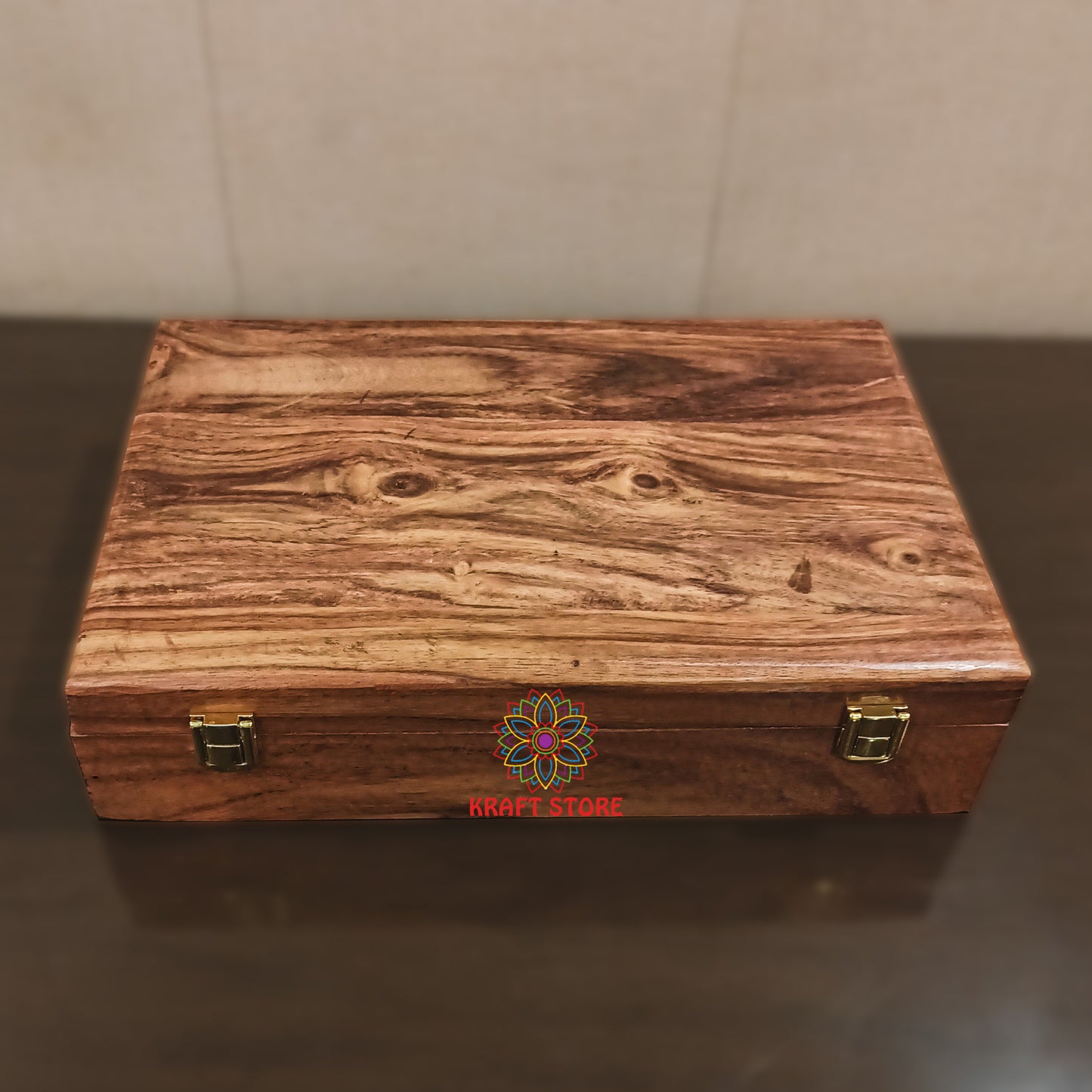 Dual Storage for Watches & Cufflinks/Rings (Wood Top)