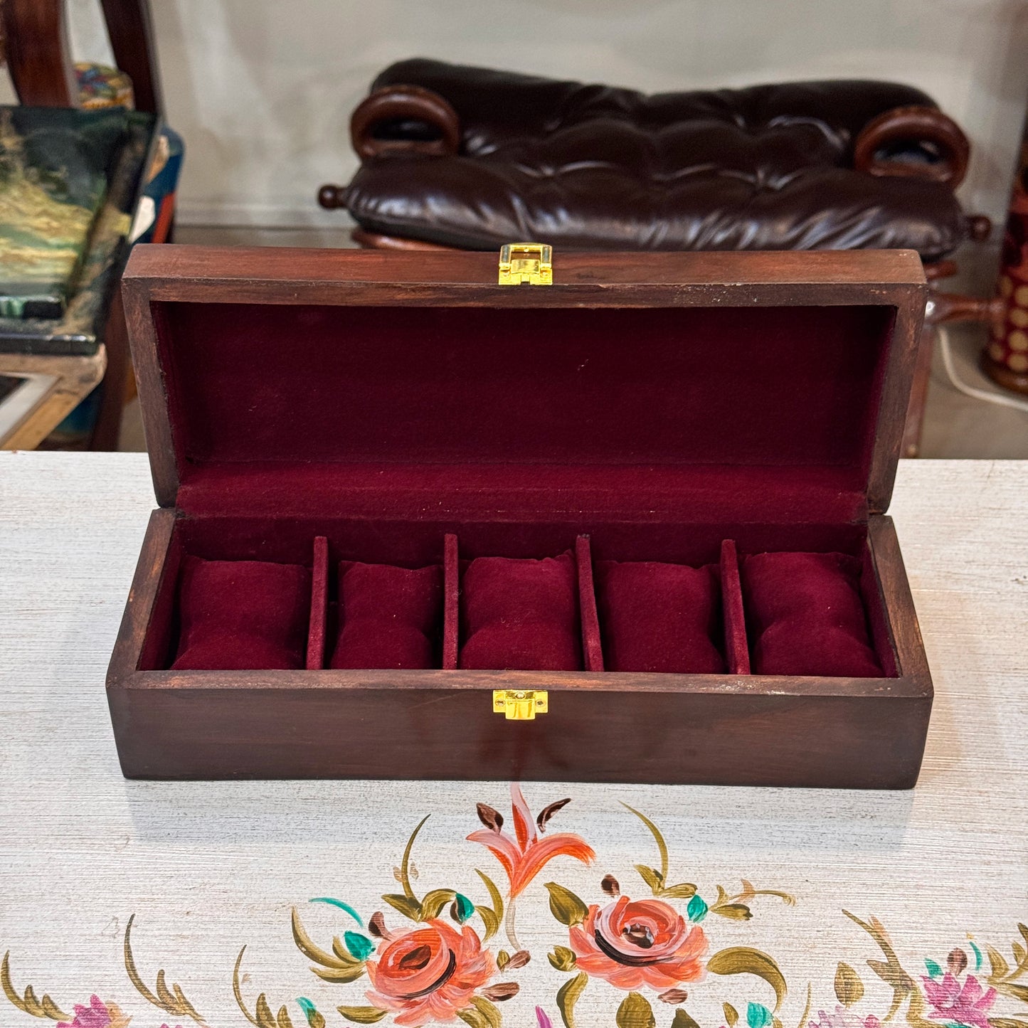 Premium Watch Box for 5 Watches | Wood Top