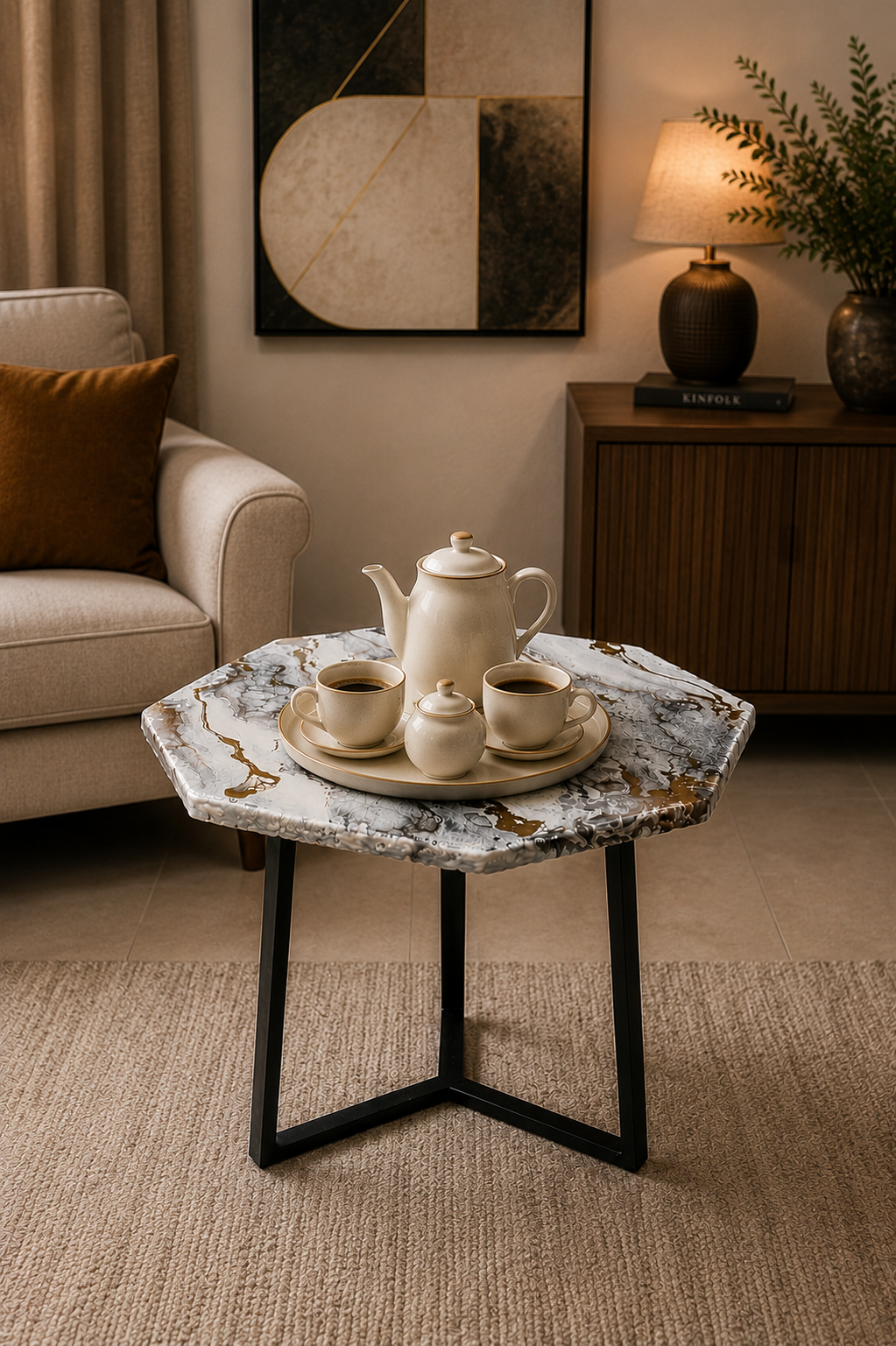 Coffee Table | Octagonal Shap (Pair)