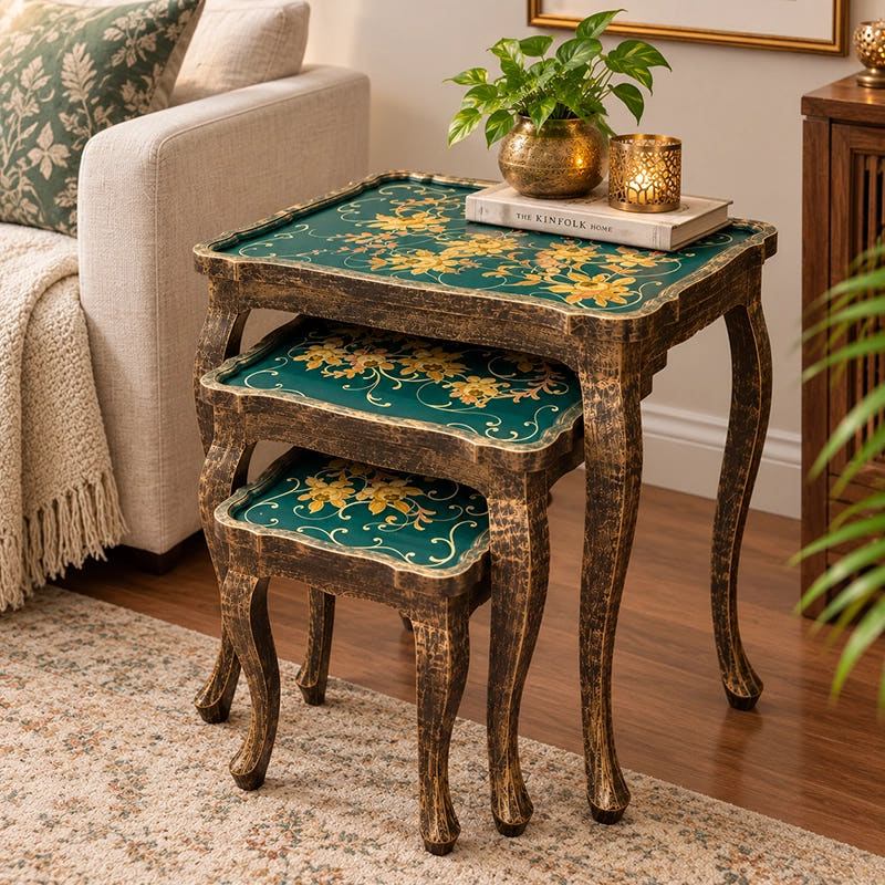 Hand-Painted Nesting Tables – Style 2