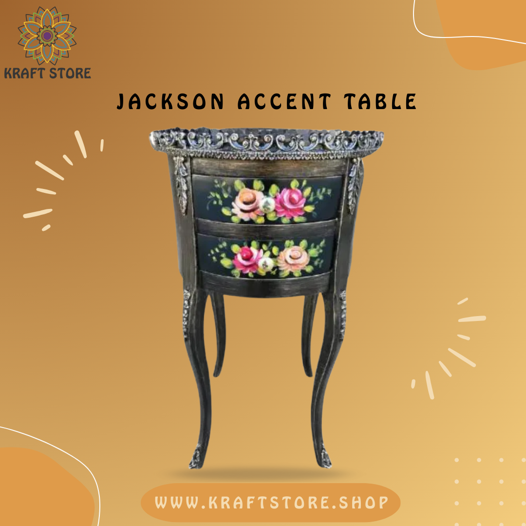 Hand Painted Furniture, Hand Painted Side Table, Hand Painted Corner Table,
Chester