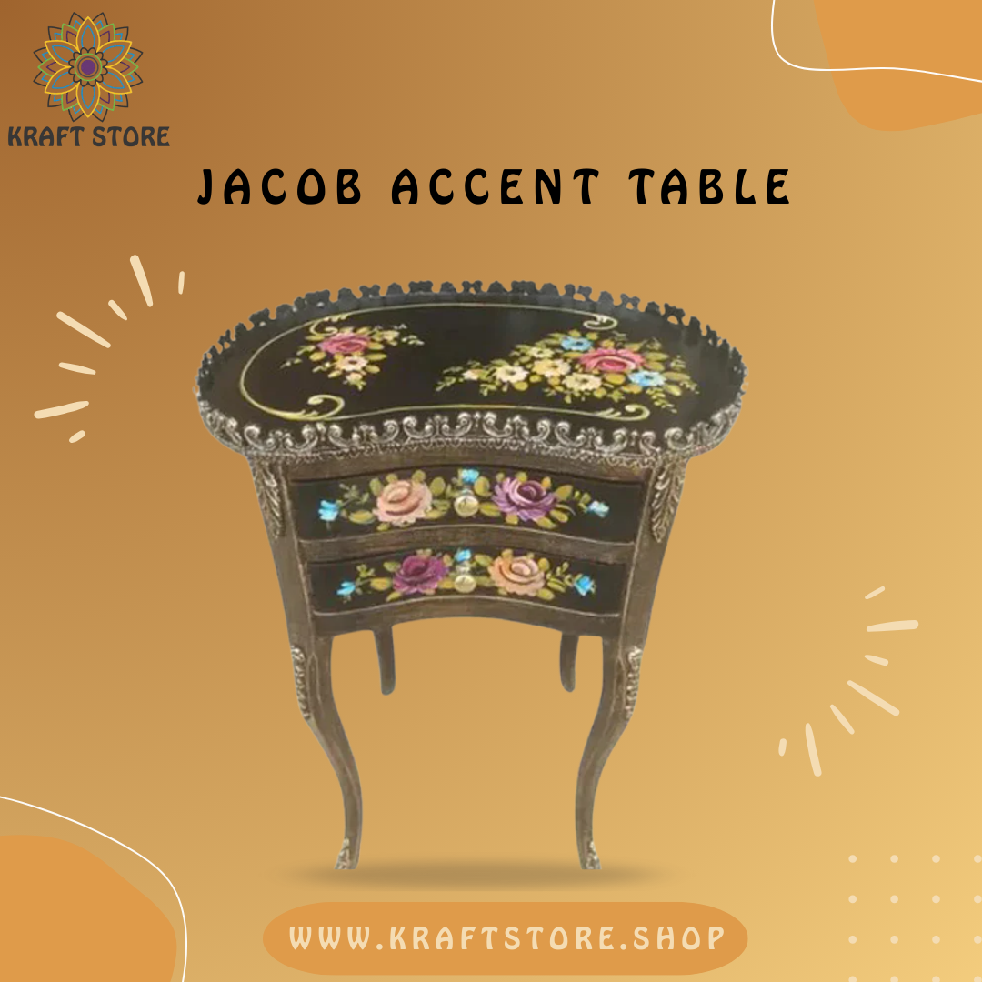 Hand Painted Furniture, Hand Painted Side Table, Hand Painted Corner Table,
Chester