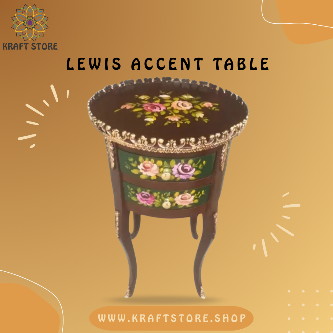 Hand Painted Furniture, Hand Painted Side Table, Hand Painted Corner Table,
Chester