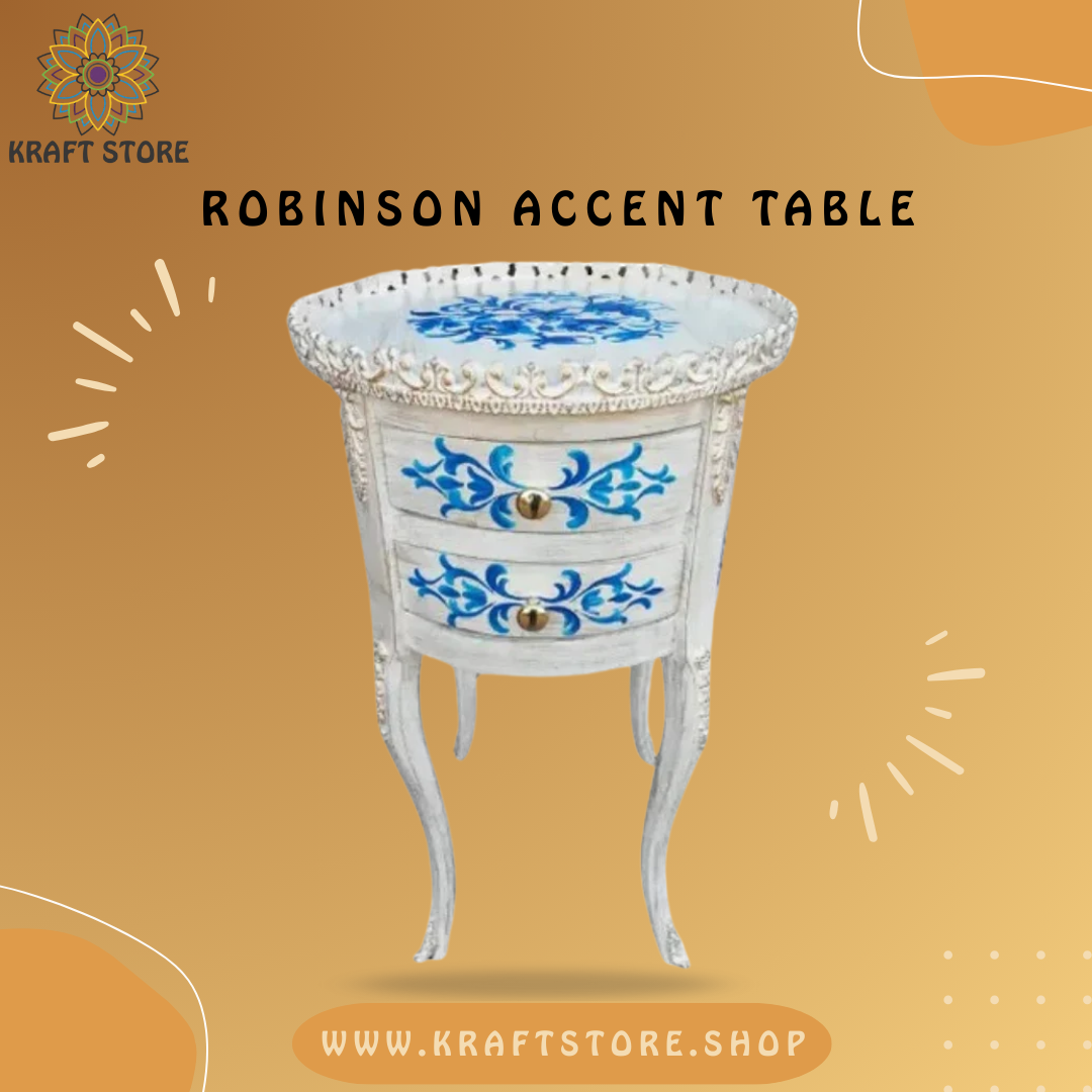 Hand Painted Furniture, Hand Painted Side Table, Hand Painted Corner Table,
Chester