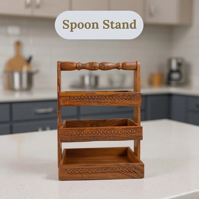 Spoon Stand with Carving Work