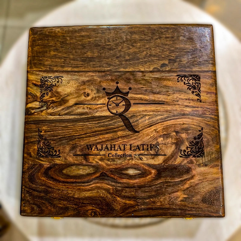 3-in-1 Organizer with Glass Top for Watches, Glasses & Rings