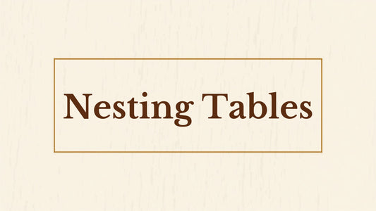 Nesting tables guide blog header for Kraft Store, space-saving Sheesham wood furniture