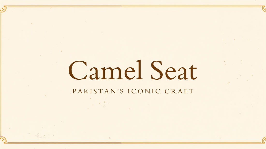 Camel seat blog header for Kraft Store, Pakistan's iconic camel leather furniture craft
