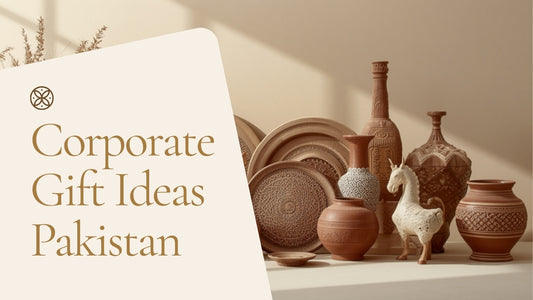 Corporate gift ideas in Pakistan blog header for Kraft Store, handcrafted pieces for clients