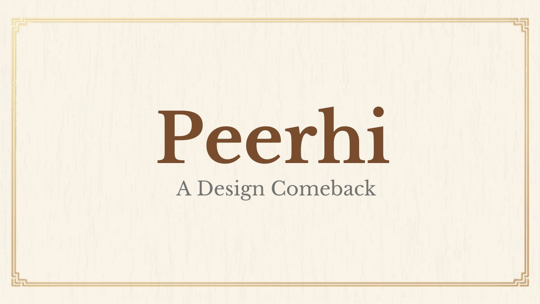 Peerhi traditional Pakistani low stool blog header for Kraft Store, design comeback guide