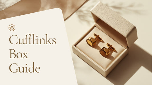 Cufflinks box guide blog header for Kraft Store, accessory storage for the modern gentleman