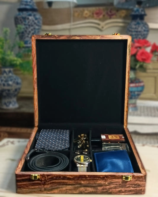 Premium Gift Box for Men, Sheesham wood, front view