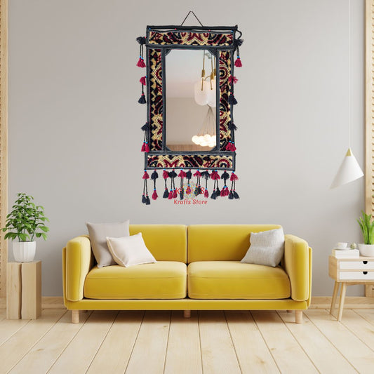 Balochi Portrait Wall Hanging With Mirror