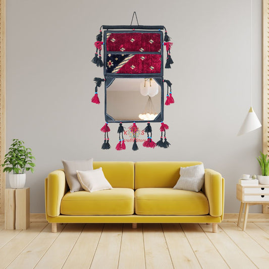 Balochi Portrait Wall Hanging With Mirror