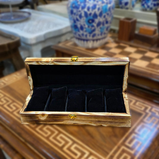 Antique Wooden Watch Box for 5 Watches