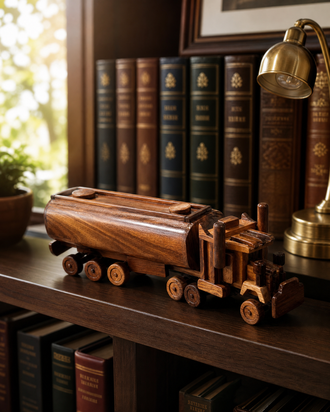 Wooden Oil Tanker Toy