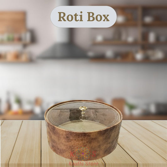 Leather Hotpot - Roti Box - Jewelry Box - Storage Box ( Camel Brown )