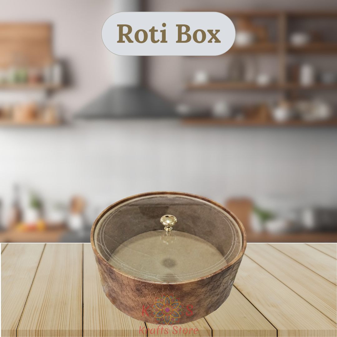 Leather Hotpot - Roti Box - Jewelry Box - Storage Box ( Camel Brown )