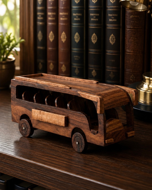 Wooden Toy Bus