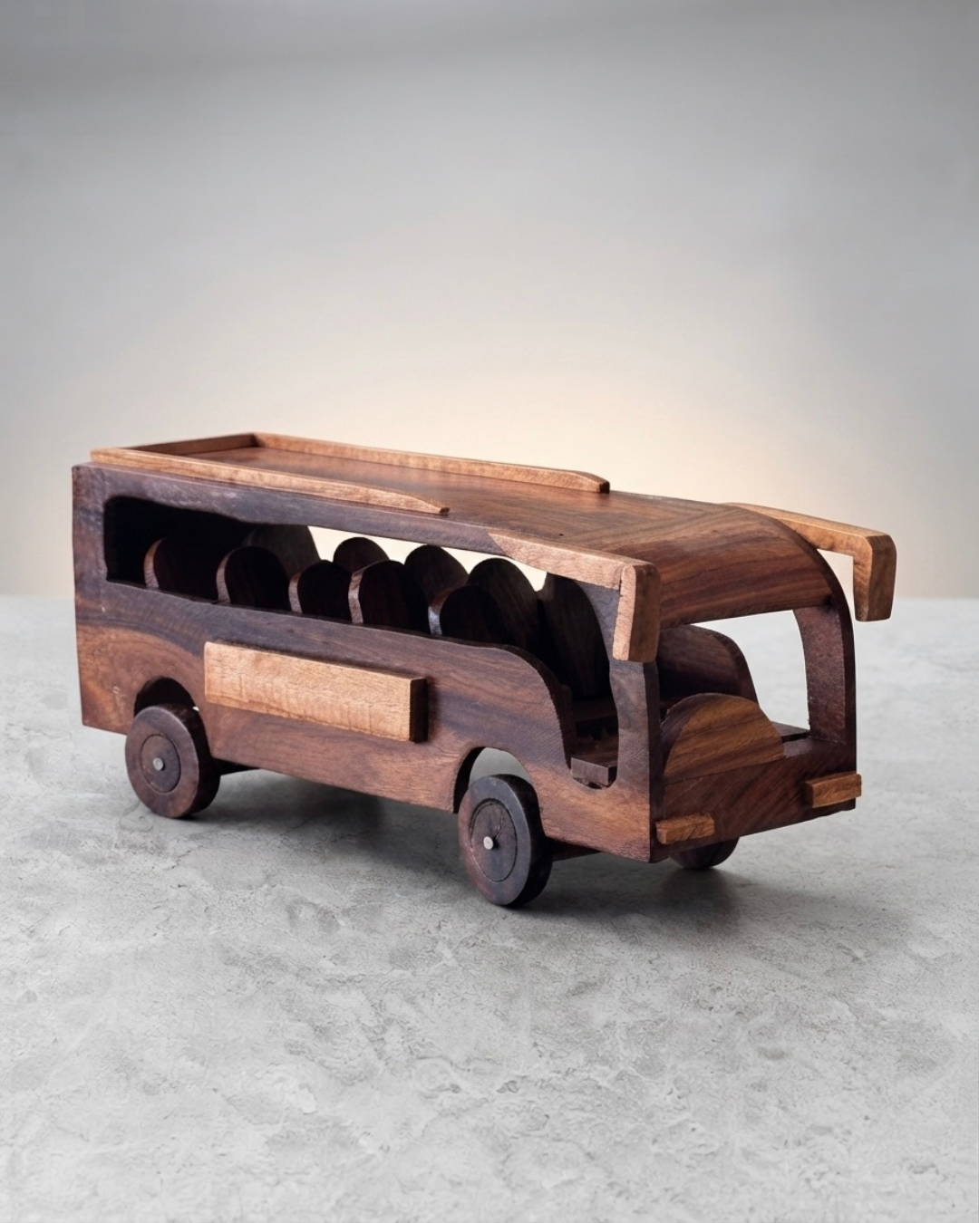 Wooden Toy Bus
