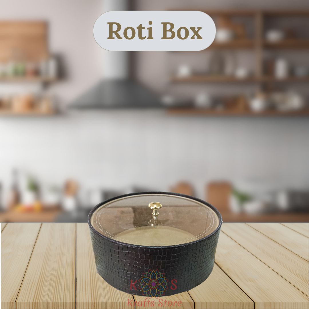 Leather Hotpot - Roti Box - Jewelry Box - Storage Box ( Dark Chocolate Brown )