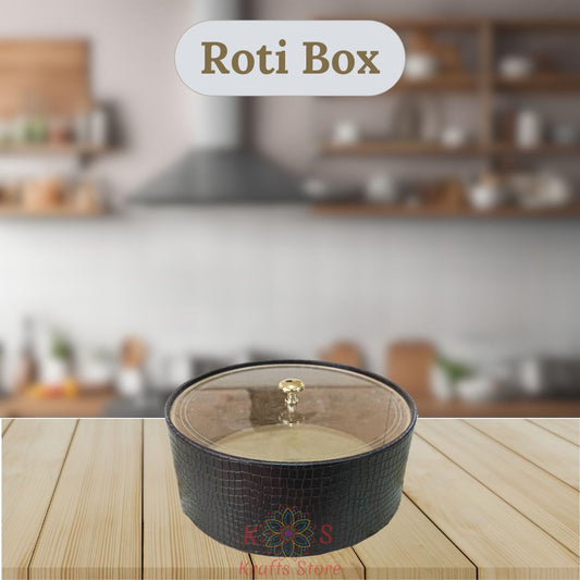 Leather Hotpot - Roti Box - Jewelry Box - Storage Box ( Dark Chocolate Brown )