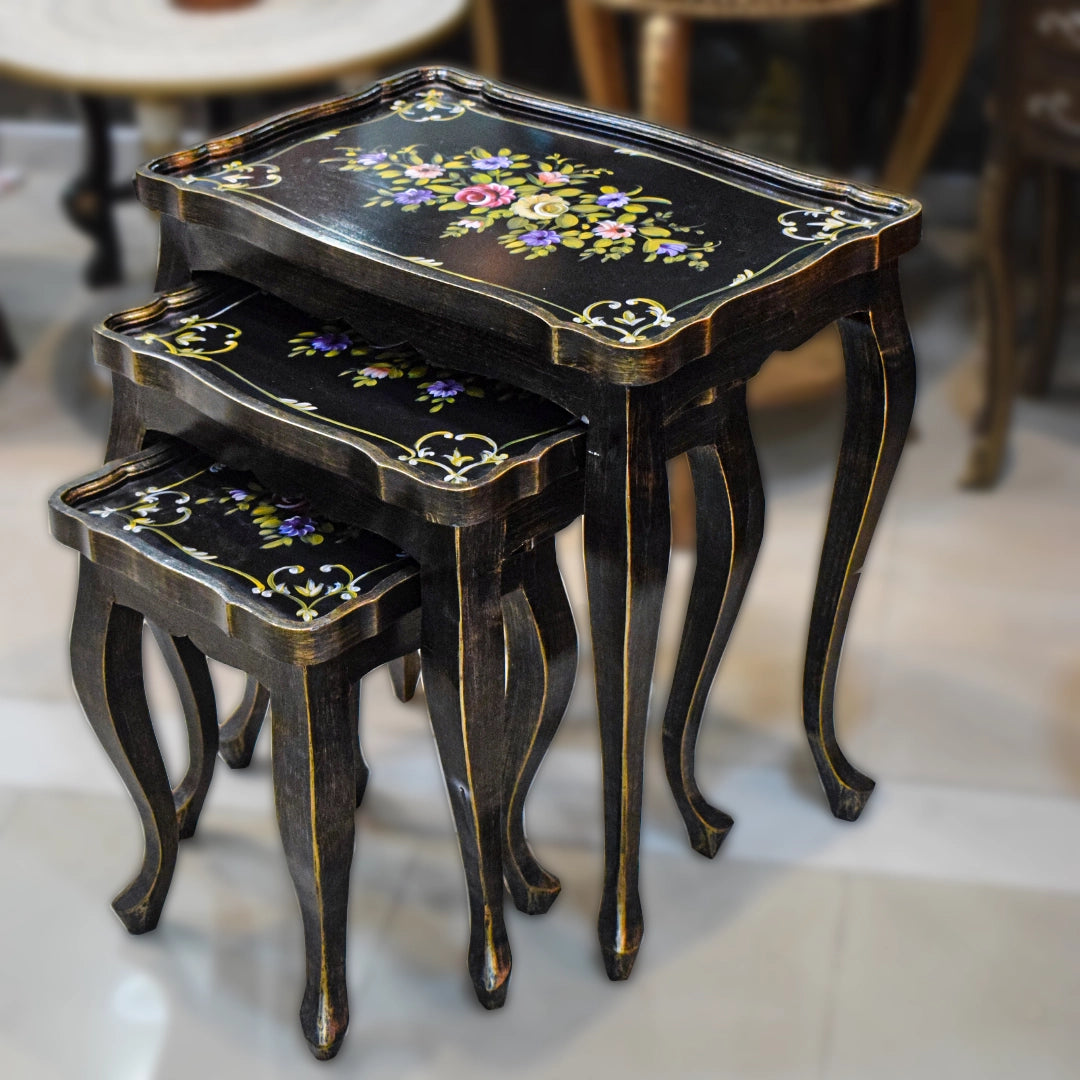 Nesting Tables with hand painted work