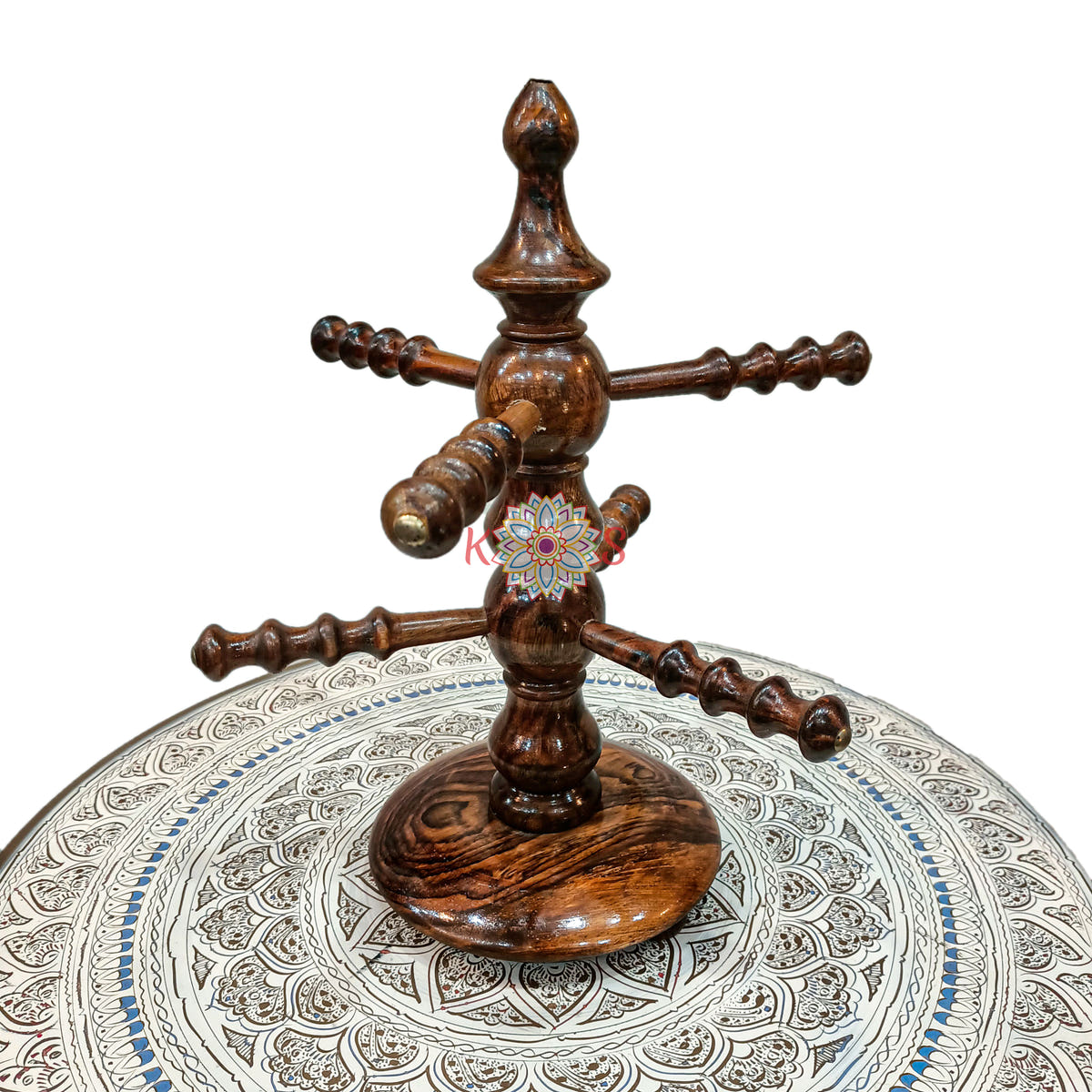 Bangle Stand with 6 Sticks, Sheesham Wood, front view