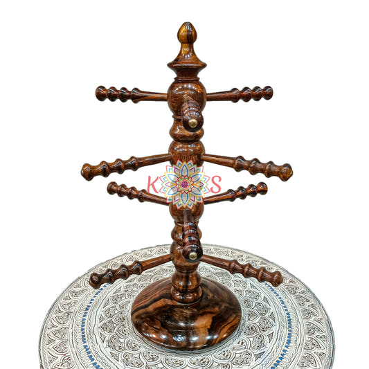 Bangle Stand with 12 Sticks, Sheesham Wood, front view