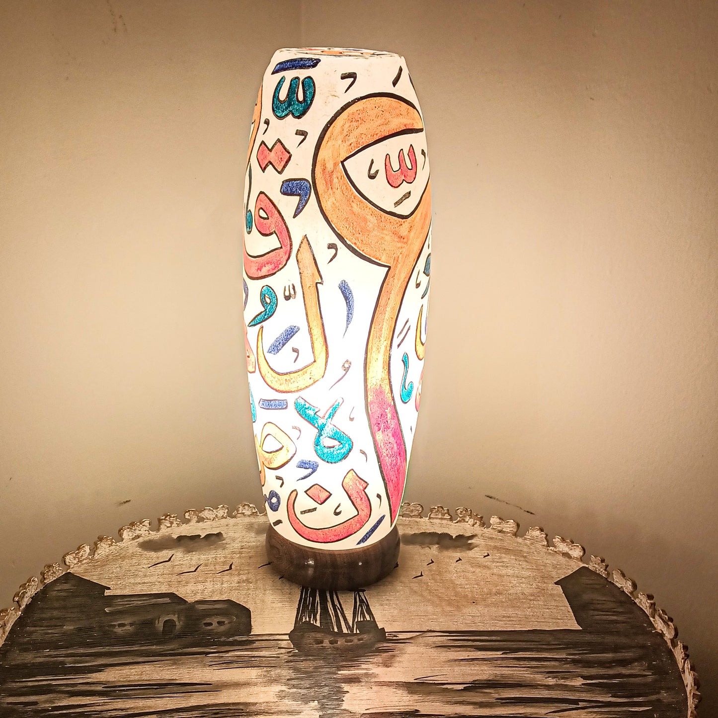 Table Lamp Bottle Design 16" Height