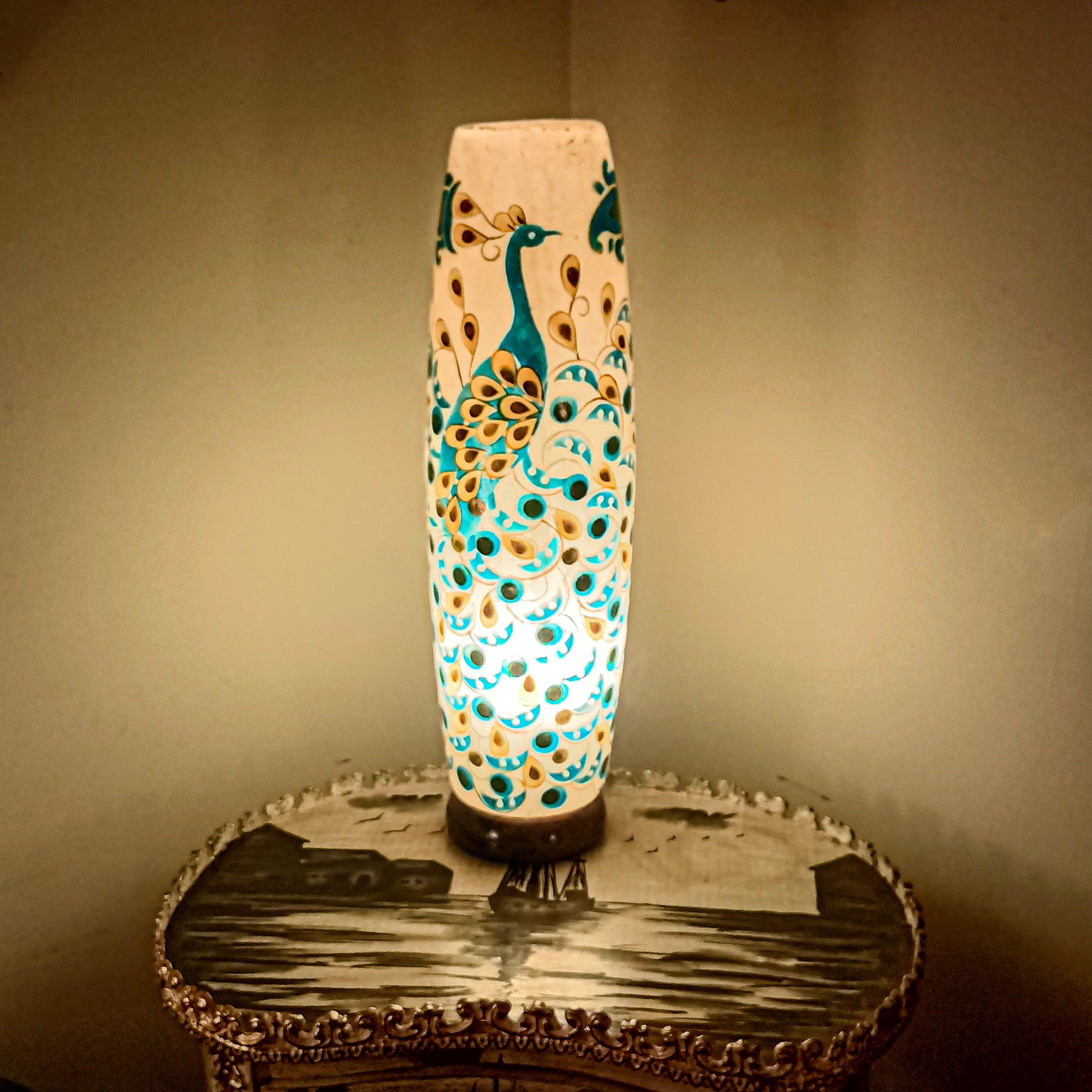 Table Lamp Bottle Design 21" Height