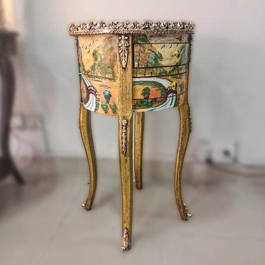 Hand Painted Furniture, Hand Painted Corner Table