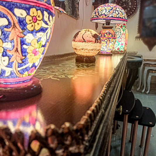 Console, hand painted, handmade