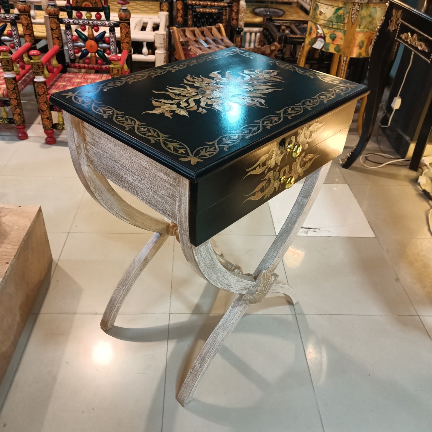 2 X - Factor Side Table with 2 Drawers