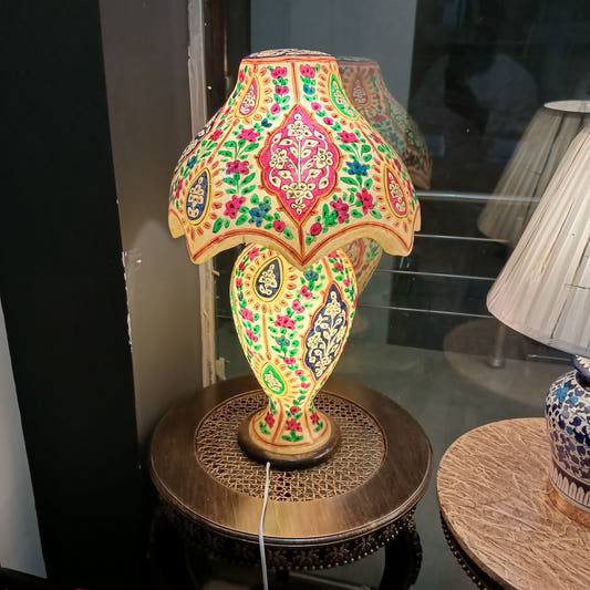 Camel Skin Shade Lamp, 28 Inches, front view