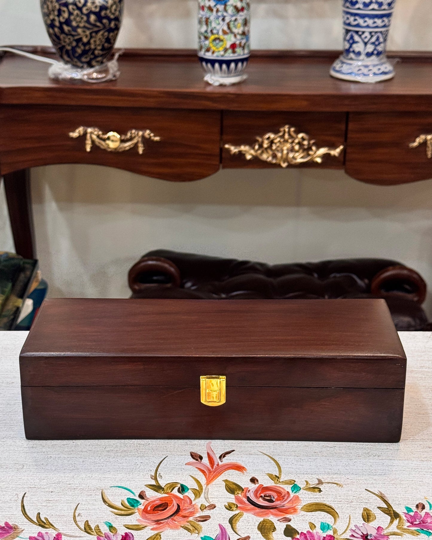 Premium Watch Box for 5 Watches | Wood Top