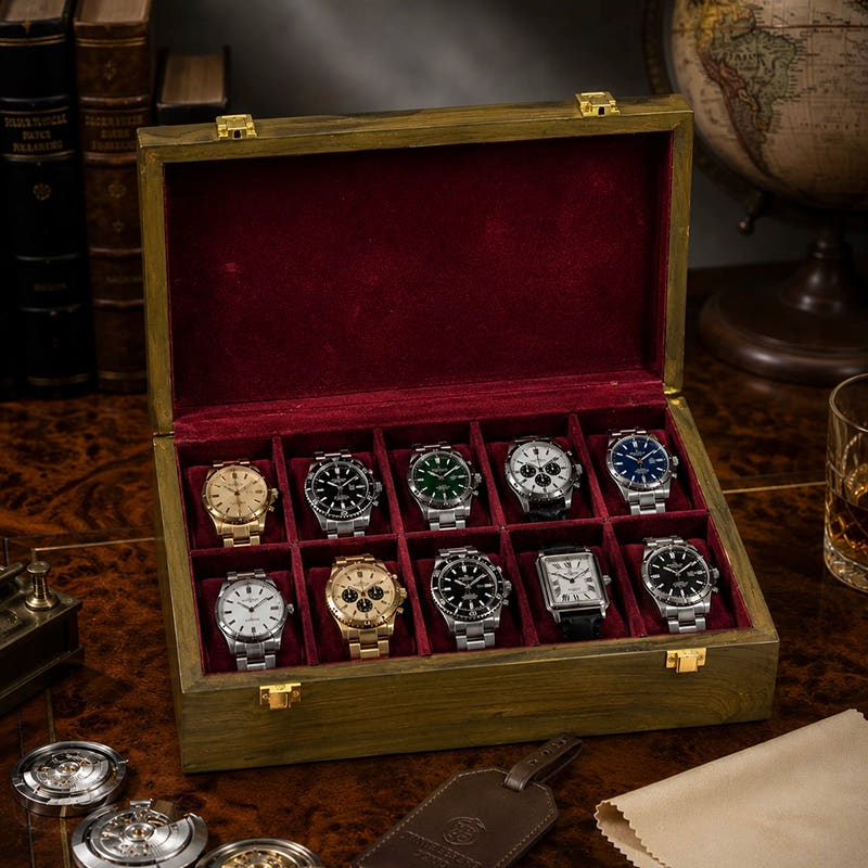 Premium-Watch-Box-Wood-Top
