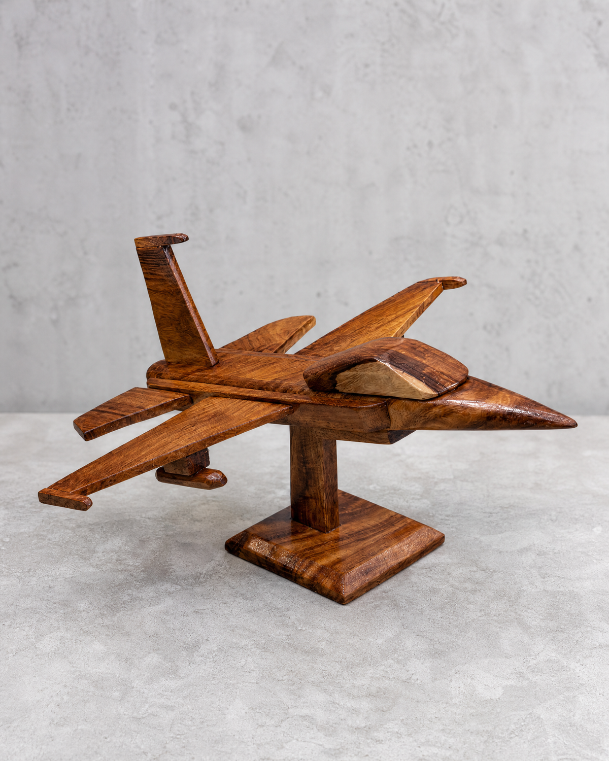 Wooden Miniature Toy Fighter Jet