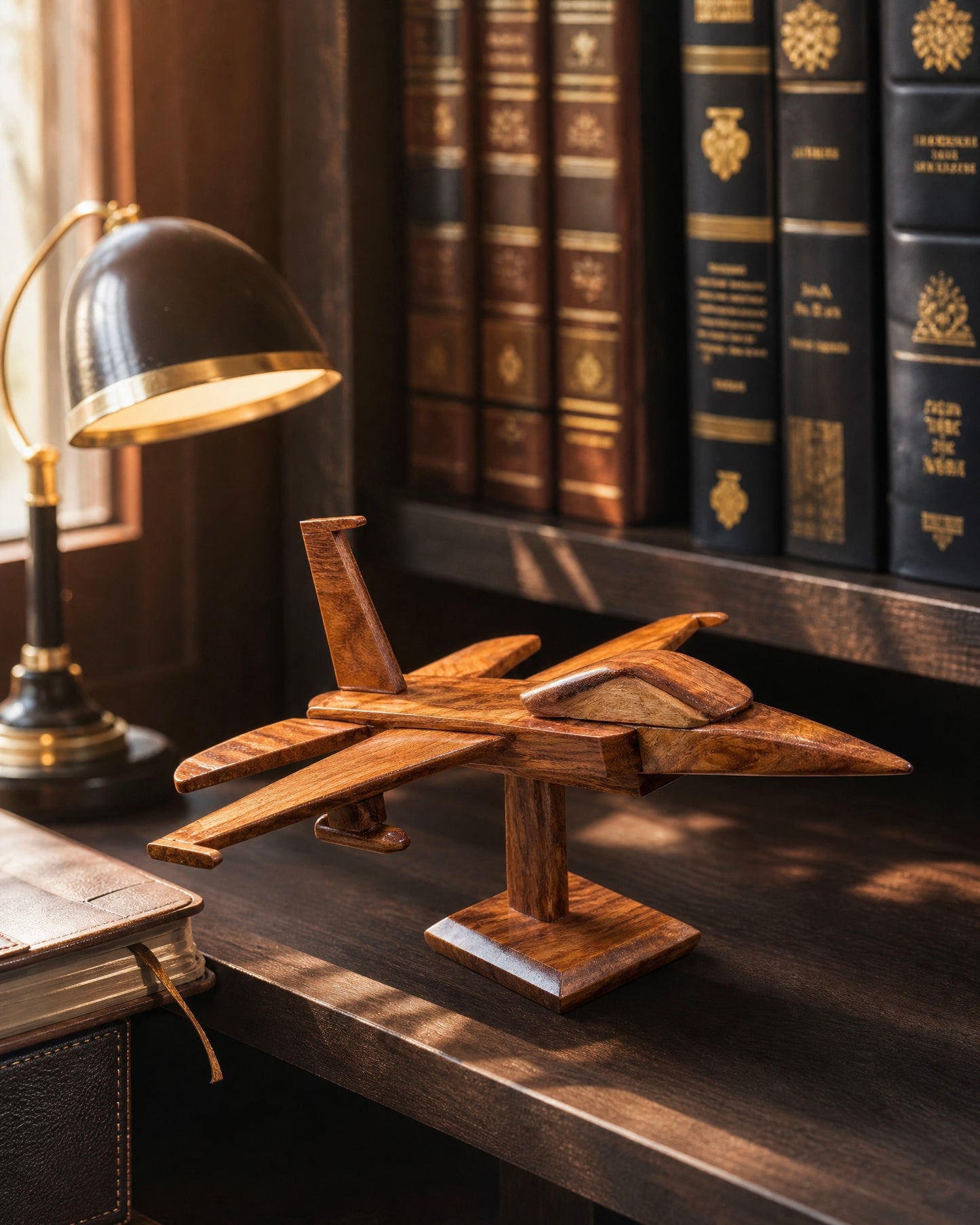 Wooden Miniature Toy Fighter Jet