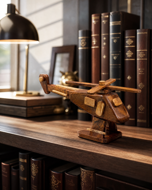 Wooden Miniature Toy Helicopter