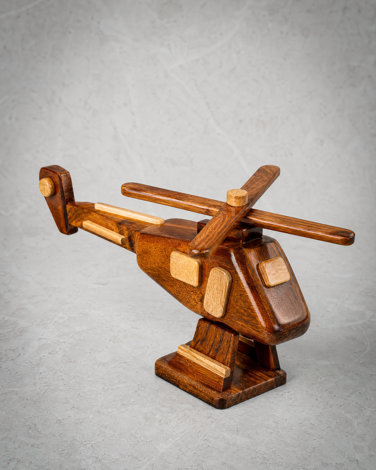 Wooden Miniature Toy Helicopter